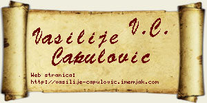 Vasilije Capulović vizit kartica